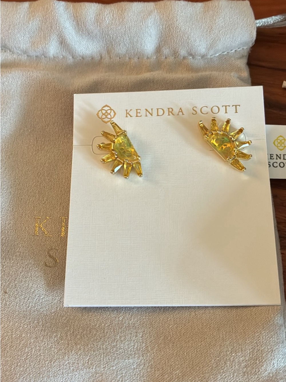 Kendra Scott Yellow Sunburst Earrings